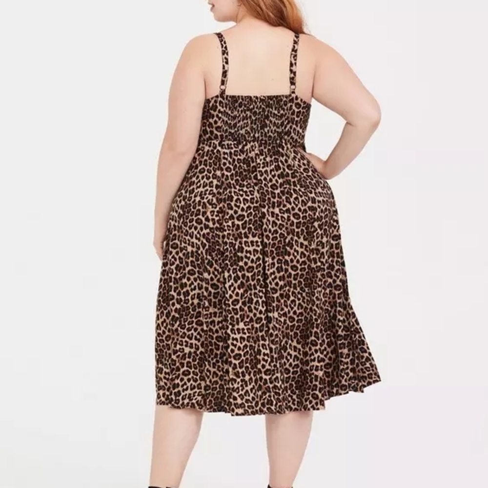 Torrid Cheetah Print Challis Maxi Dress Size 2 - Picture 2 of 4